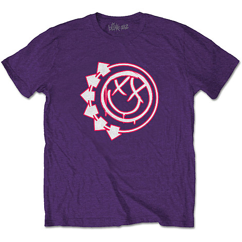 Blink 182 t-shirt, Six Arrow Smiley Purple, men´s