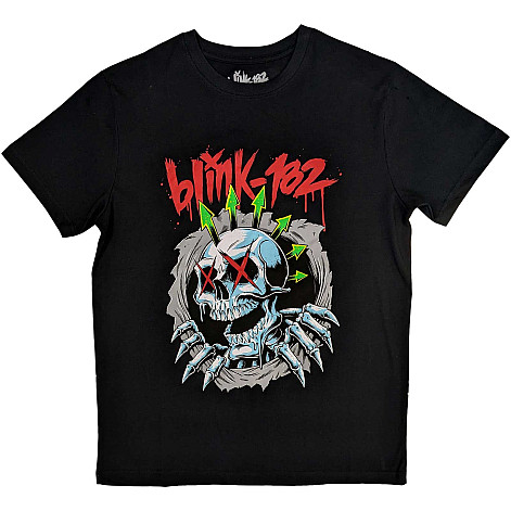 Blink 182 t-shirt, Six Arrow Skull Black, men´s