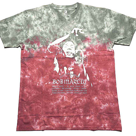 Bob Marley t-shirt, Exodus Playlist Dye Wash Red, men´s