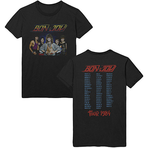 Bon Jovi t-shirt, Tour '84 BP Black, men´s