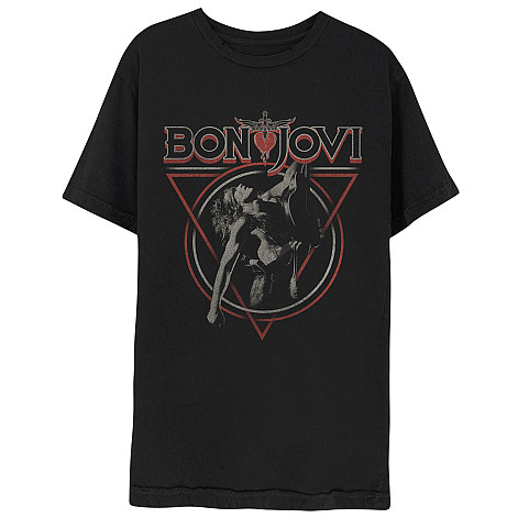 Bon Jovi t-shirt, Triangle Overlap Black, men´s