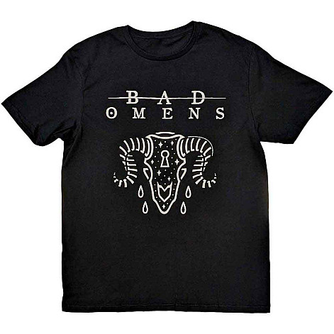 Bad Omens t-shirt, Ram Skull Black, men´s