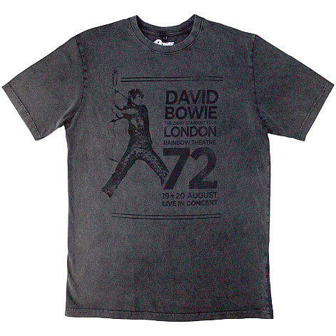 David Bowie t-shirt, Rainbow Theatre Wash Charcoal Grey, men´s