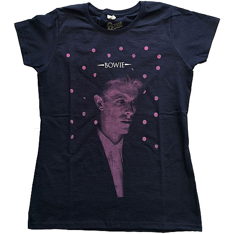 David Bowie t-shirt, Dots Girly Navy, ladies