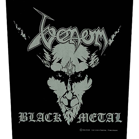 Venom back patch CO+PES 30x27x36 cm, Black Metal