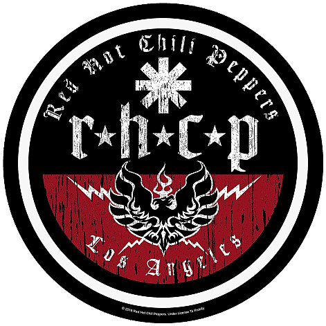 Red Hot Chilli Peppers back patch průměr 29 cm, L.A. Biker