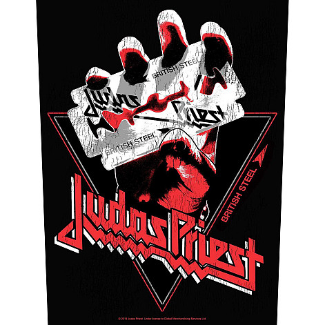 Judas Priest back patch 30x27x36 cm, British Steel Vintage