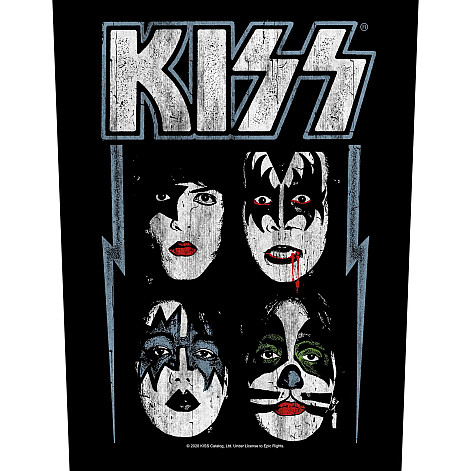 KISS back patch CO + PES 30x27x36 cm, Faces