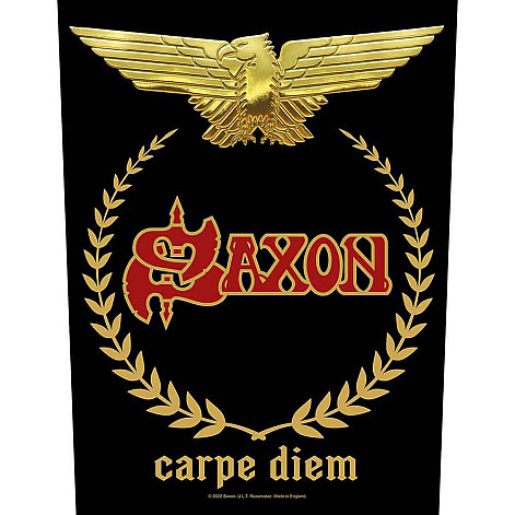 Saxon back patch 30x27x36 cm, Carpe Diem