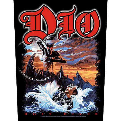 DIO back patch CO+PES 30x27x36 cm, Holy Diver