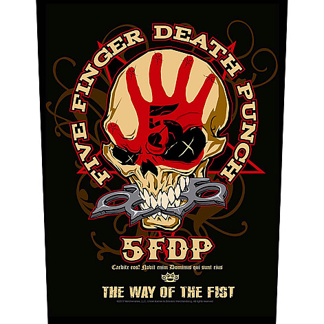 Five Finger Death Punch back patch 30x27x36 cm, Way Of The Fist