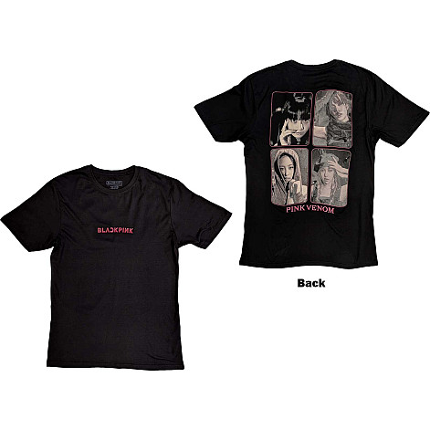 BlackPink t-shirt, Pink Venom Group Photo BP Black, men´s