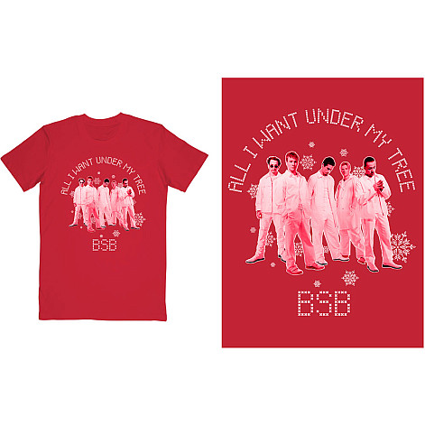 Bacpcstreet Boys t-shirt, All I Want Xmas Red, men´s