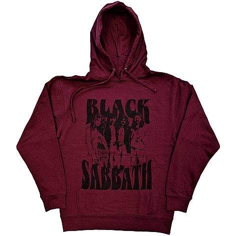 Black Sabbath mikina, Band and Logo Maroon Red, men´s