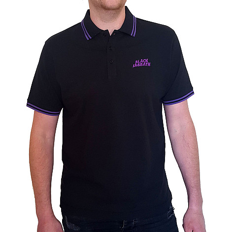 Black Sabbath t-shirt, Wavy Logo Polo Black, men´s