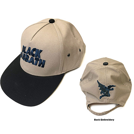 Black Sabbath snapback Snapback, Wavy Logo Sand & Black, unisex