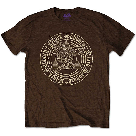 Black Sabbath t-shirt, Henry Pyramid Emblem Chocolate Brown, men´s