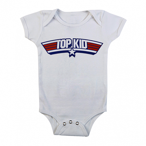 Top Gun baby body t-shirt, Top Kid Body White, kids