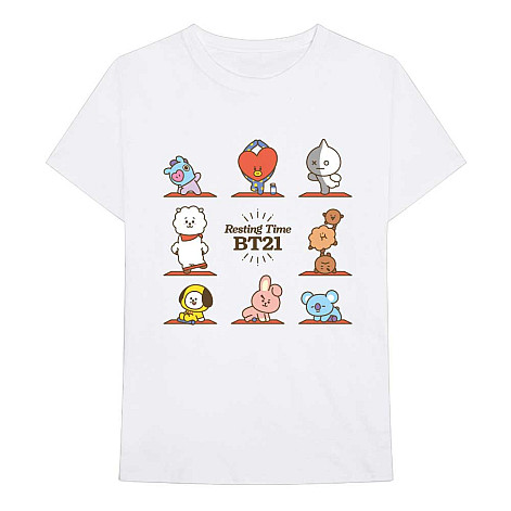 BT21 t-shirt, Resting Time White, men´s