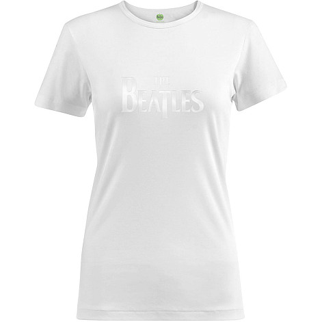 The Beatles t-shirt, Drop T Logo Hi-Build White, ladies