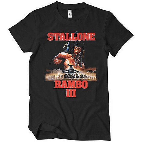 Rambo t-shirt, Rambo III Poster Black, men´s