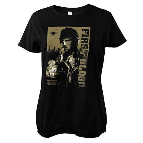 Rambo t-shirt, First Blood Girly Black, ladies