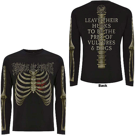 Cradle Of Filth t-shirt long rukáv, Skeleton Sleeve Print BP Black, men´s