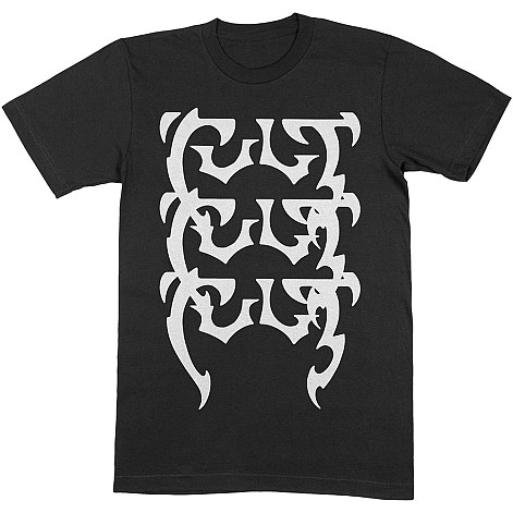 The Cult t-shirt, Repeating Logo Black, men´s