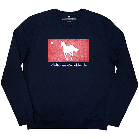 Deftones mikina, Sweatshirt Star & Pony Navy Blue, men´s