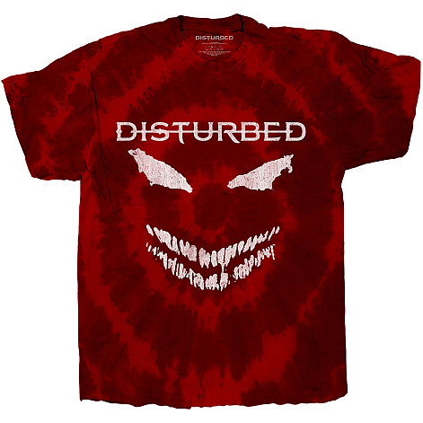 Disturbed t-shirt, Scary Face Dip-Dye Red, men´s