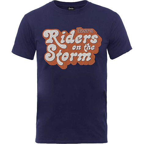 The Doors t-shirt, Riders on the Storm Logo Navy Blue, men´s