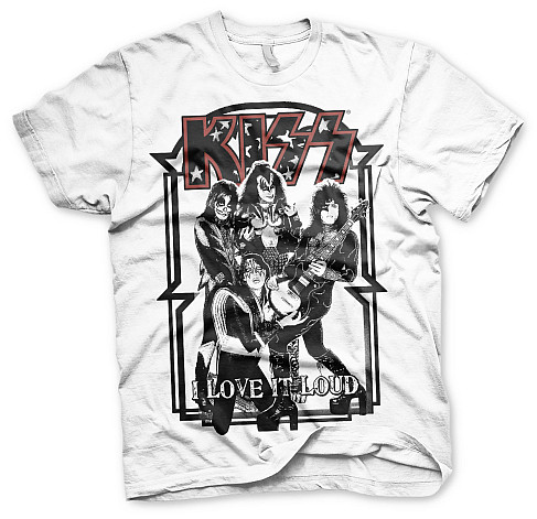 KISS t-shirt, I Love It Loud White, men´s