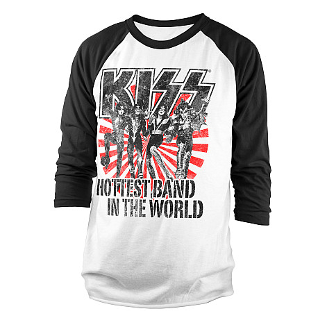 KISS t-shirt long rukáv, Hottest Band In The World Raglan, men´s