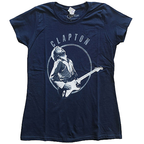 Eric Clapton t-shirt, Vintage Photo Girly Navy Blue, ladies