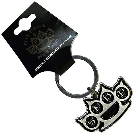 Five Finger Death Punch kovová keychain 45x26 mm, Knuckles Cut-Out