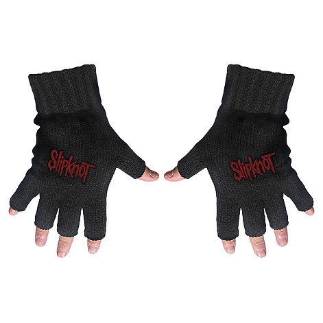 Slipknot fingerless gloves, Scratched Logo