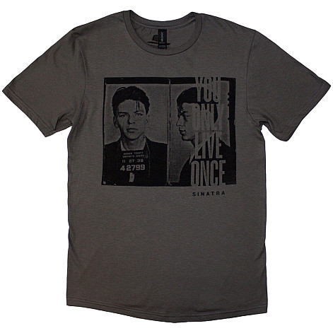 Frank Sinatra t-shirt, Mugshot Charcoal Grey, men´s