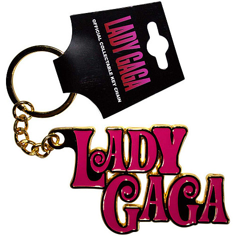 Lady Gaga kovová keychain 77.5 mm, Swirly Logo