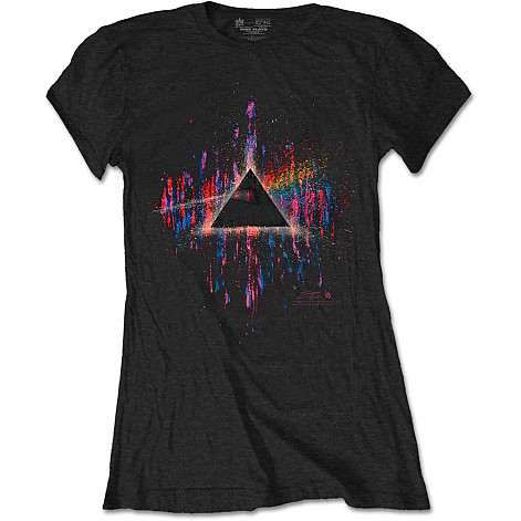 Pink Floyd t-shirt, DSOTM Pink Splatter Girly, ladies