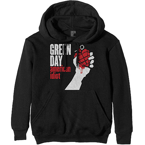 Green Day mikina, American Idiot Hoodie Black, men´s