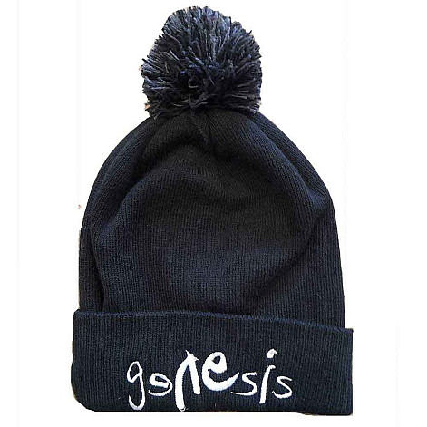 Genesis winter beanie cap s bambulí, Logo Black