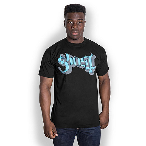 Ghost t-shirt, Blue/Grey Keyline Logo, men´s