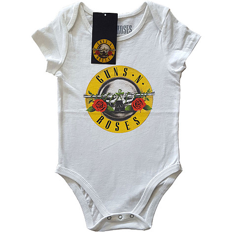 Guns N Roses baby body t-shirt, Classic Logo White, kids