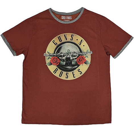 Guns N Roses t-shirt, Classic Logo Ringer Red, men´s