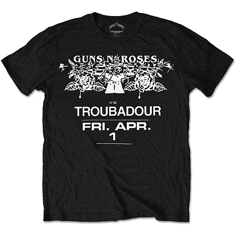 Guns N Roses t-shirt, Troubadour Flyer, men´s