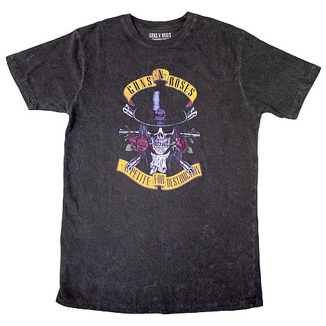 Guns N Roses t-shirt, Appetite Washed Dip-Dye Black, men´s