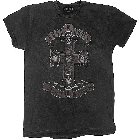 Guns N Roses t-shirt, Monochrome Cross Dip-Dye Black, men´s