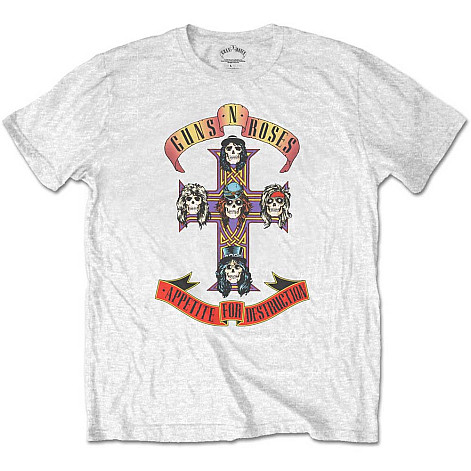 Guns N Roses t-shirt, Appetite For Destruction White, men´s