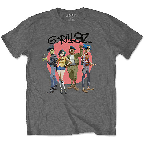 Gorillaz t-shirt, Group Circle Rise Grey, men´s