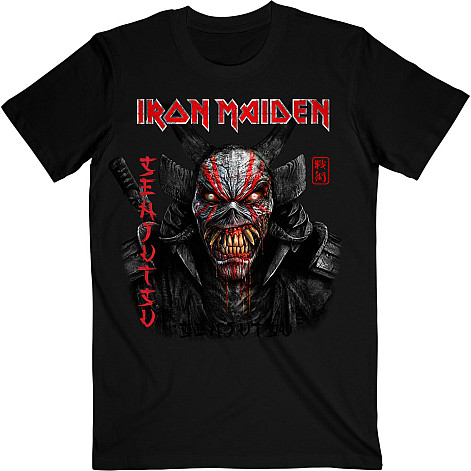 Iron Maiden t-shirt, Senjutsu Black Cover Vertical Logo Black, men´s